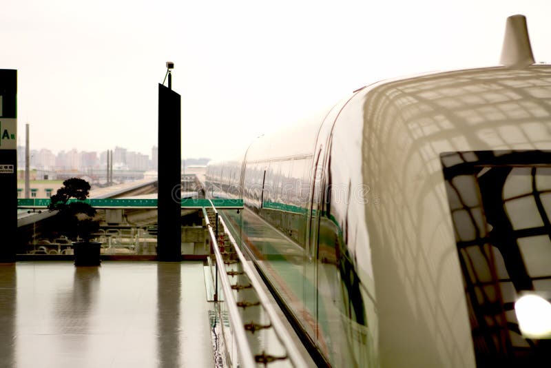 High speed train in station