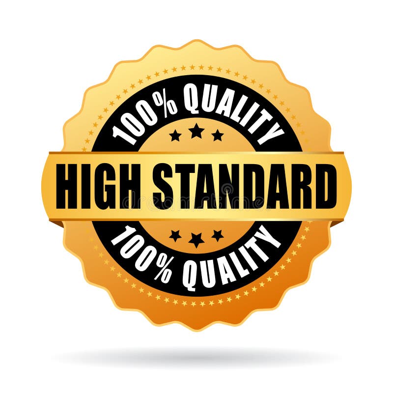 High Standard Gold Star Vector Icon Stock Vector Illustration of mark