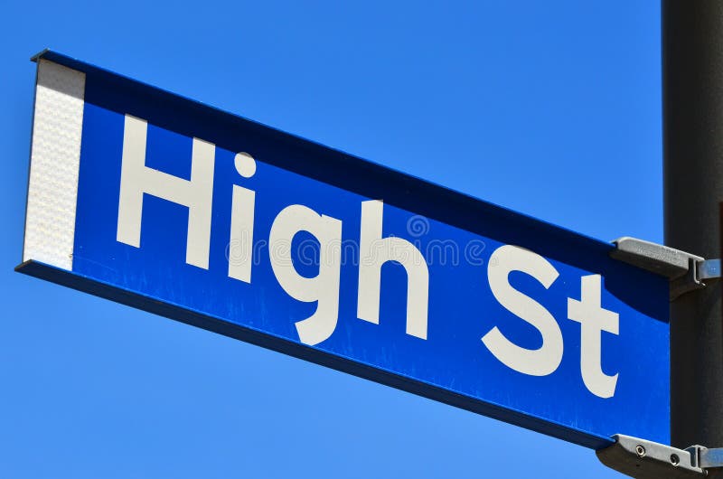 High Street Sign stock image. Image of city, lettering - 63807951