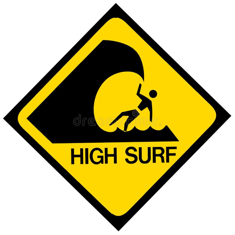 Surf Warning Sign Stock Illustrations – 1,058 Surf Warning Sign