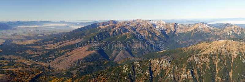 High Tatars mountains panorama