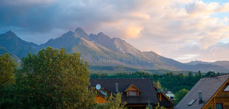 High Tatra mountains in Slovakia at sunrise