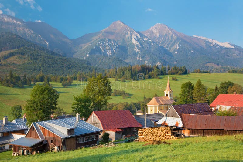 High Tatras - Belianske Tatry mountains and Zdiar village