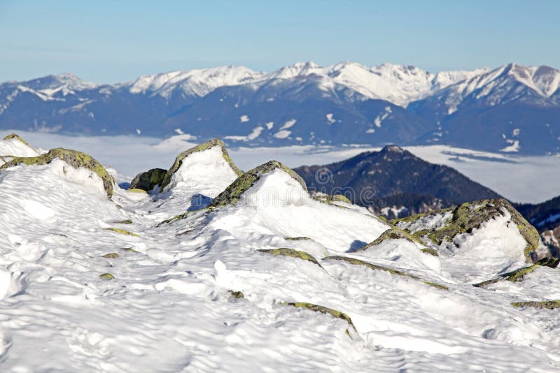 High Tatras from Low Tatras, Slovakia