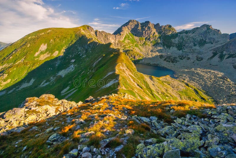 High Tatras mountains from Hladky Stit mountain in High Tatras