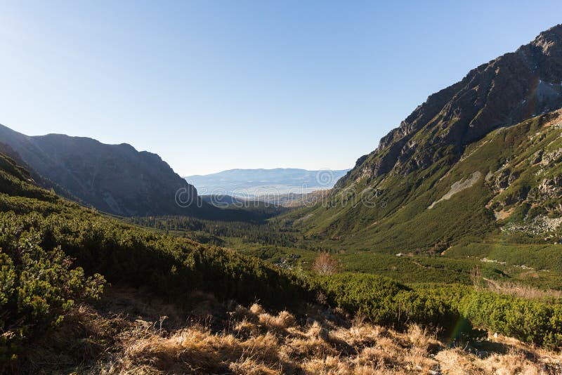 High Tatras mountains on a summer day.