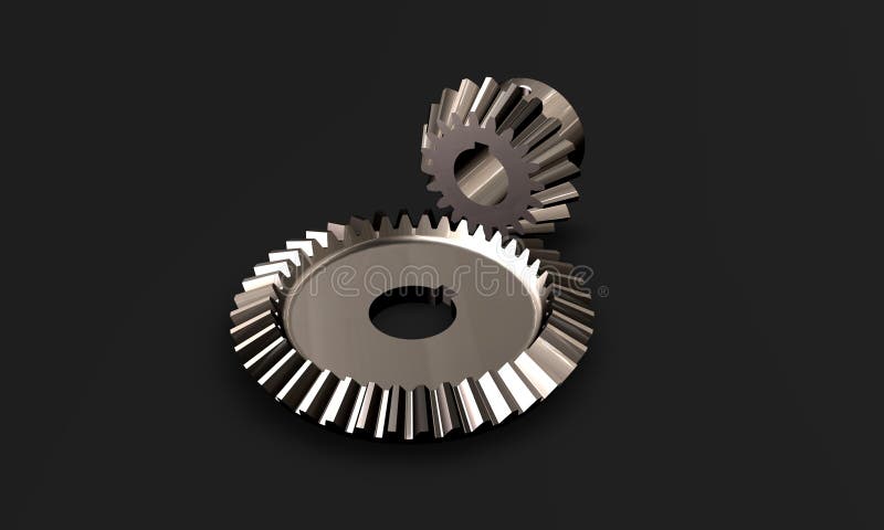 High tech chrome gears royalty free illustration