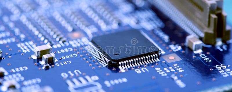 High Tech Circuit Board close up, macro. concept of information technology royalty free stock photography High Tech Circuit Board close up, macro. concept of information technology royalty free stock photography