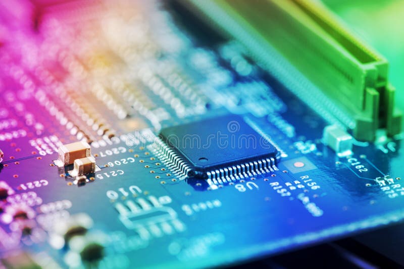 High Tech Circuit Board stock image