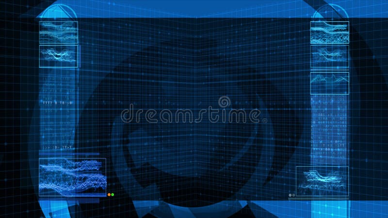 High Tech Data Background (4k Loop) stock illustration