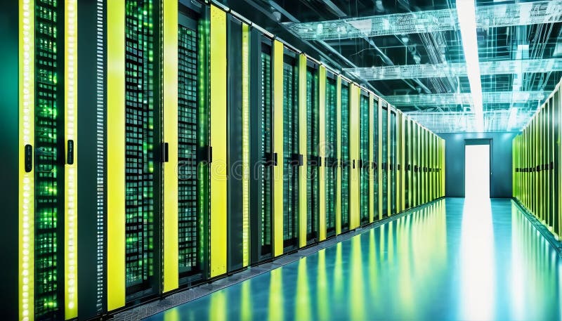 High-Tech Data Center Server Room stock images