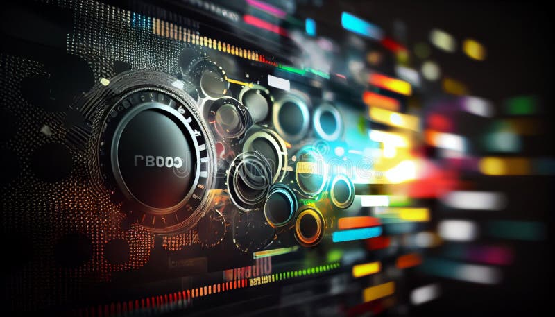 High Tech Digital Background Wallpaper Stock Illustration