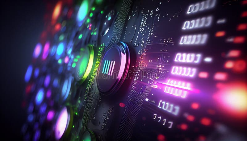 High Tech Digital Background Wallpaper Stock Illustration
