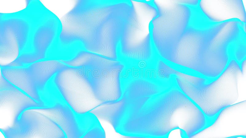 High tech field with glow particles form lines and surface waves. Digital wave background. Hi-tech information flow stock illustration