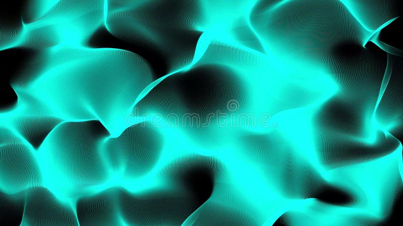 High tech field with glow particles form lines and surface waves. Digital wave background. Hi-tech information flow royalty free illustration