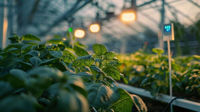 tech Greenhouse Sensors Monitoring Temperature and Humidity Stock Circuit Diagram