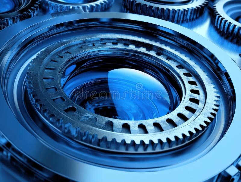 High-Tech Mechanical Lens System royalty free illustration