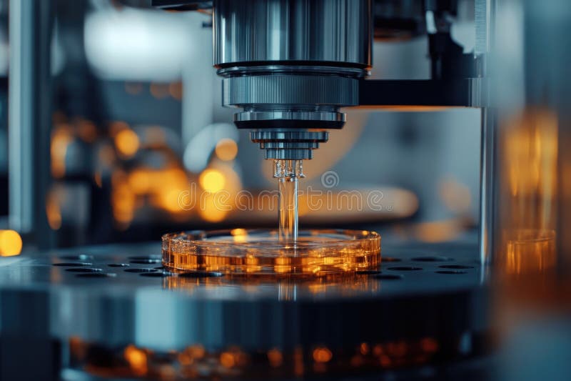 High-Tech Microfluidic Cell Analysis stock photo