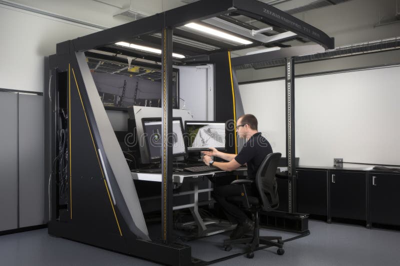 Hightech Training Simulation for Race Car Drivers and Pilots Stock