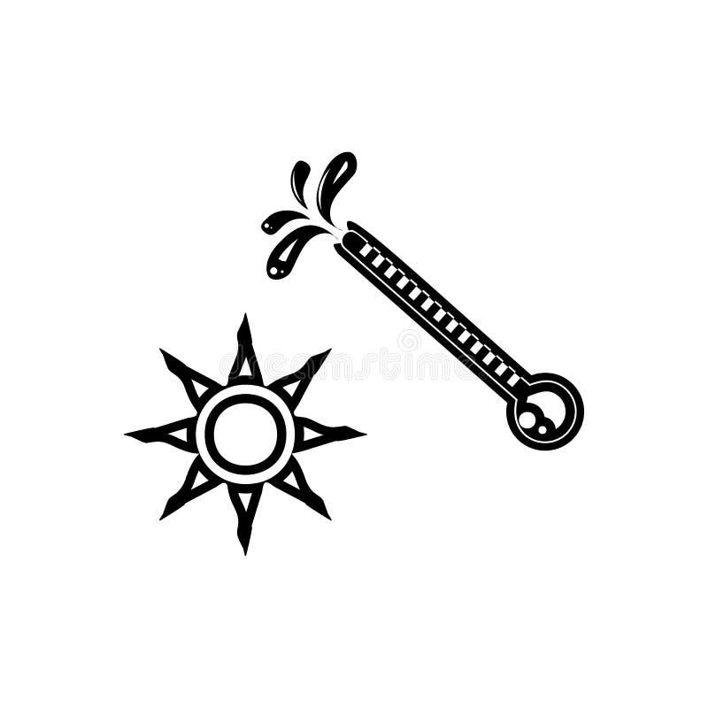 High Temperature Thermometer Sign Icon. Element of Weather for Mobile