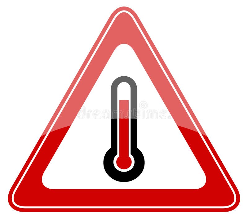 High temperature warning sign