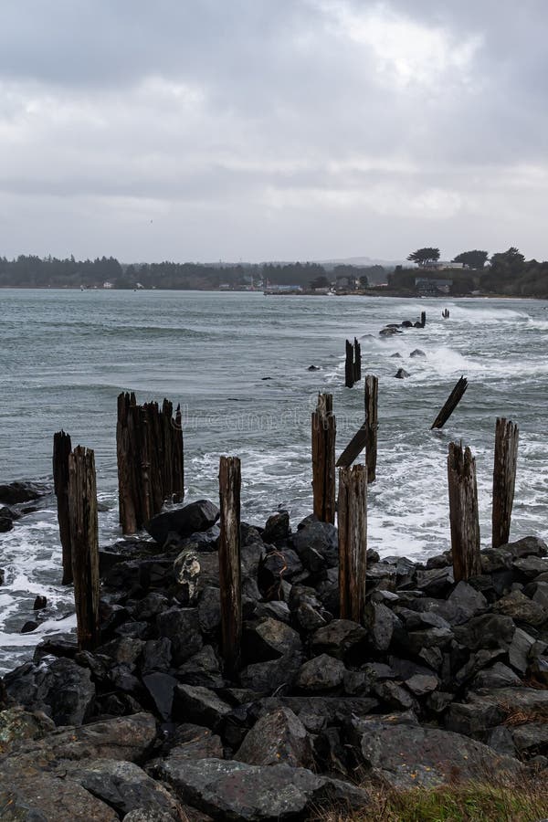 High Tide Levels on the Coquille River Stock Image Image of seascape