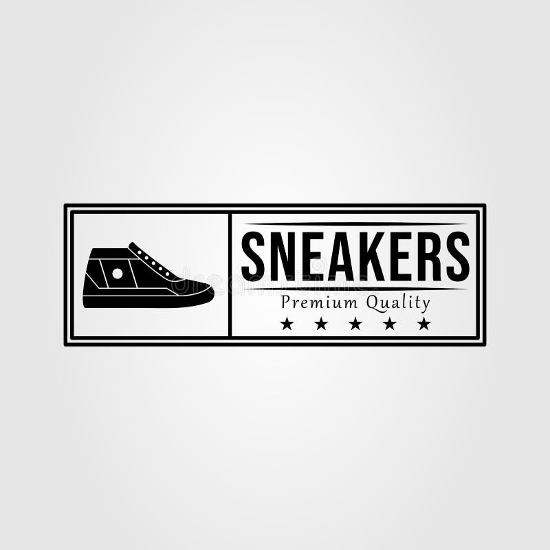 High Top Sneaker Shoe Logo Vector Illustration Design.. Stock Vector ...