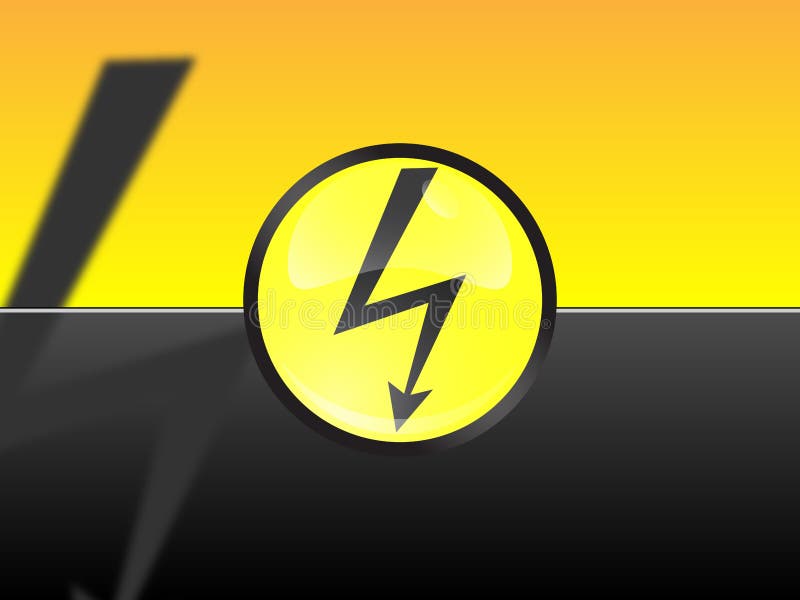 High voltage sign in button at the black and red background. Chernobyl gas illustrations