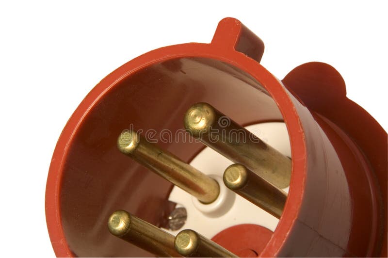 High Voltage Ac Plug Closeup Stock Photo Image of individuality