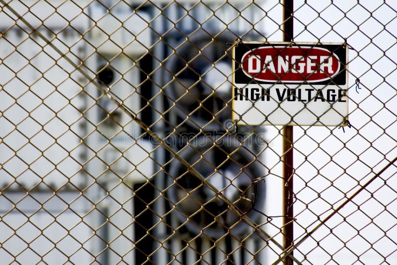 High Voltage Danger Sign royalty free stock image