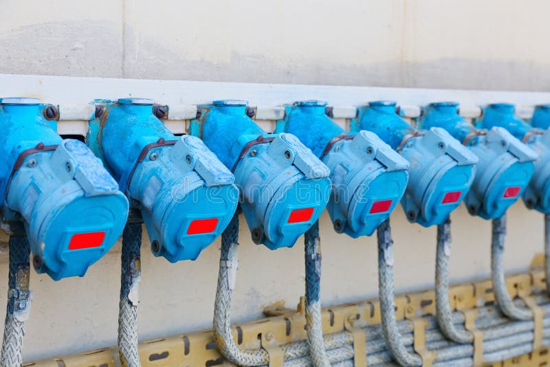 High-voltage electrical connectors royalty free stock photos