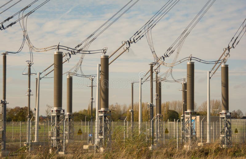 High Voltage Power Connection Stock Image - Image of insulation