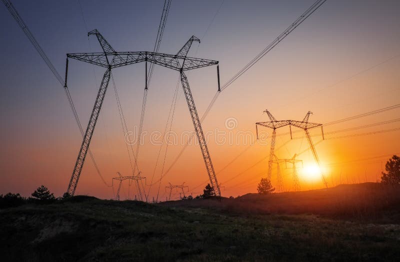 high voltage power lines high voltage power lines