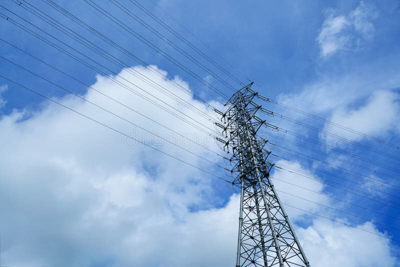 Highvoltage tower wire stock photo. Image of communications 21553710