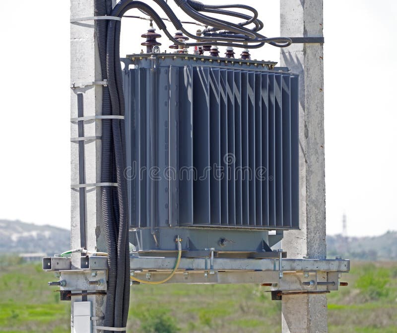 High Voltage Transformer Post Stock Image Image of transformers