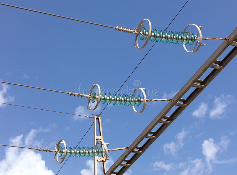 High Voltage Wires in Power Installation Stock Photo Image of power