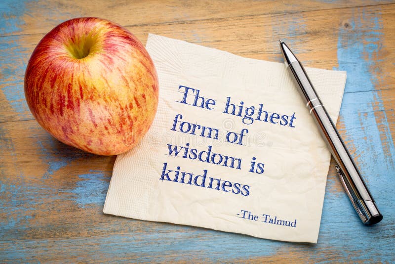 The highest form of wisdom is kindness royalty free stock photos