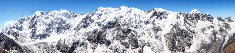 The highest mountain massif of the Caucasus, the so-called Bezengi wall