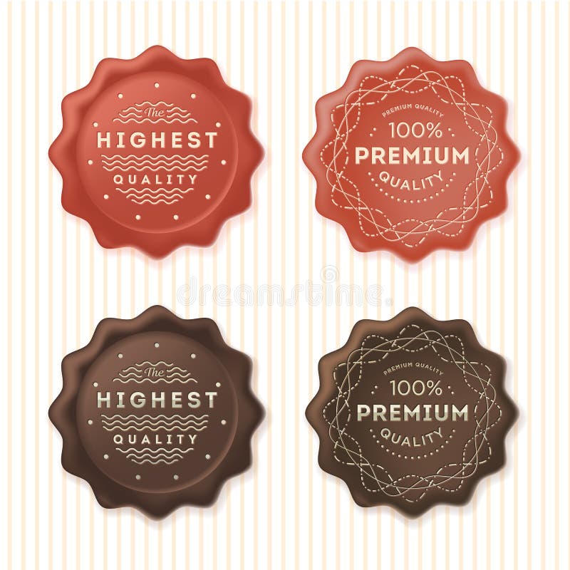 Collection Of Vintage Retro Premium Quality Golden Badges And Labels Stock Vector - Illustration ...