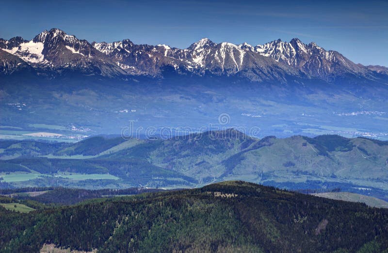 Highest summits of High Tatras, the Carpathians and Slovakia