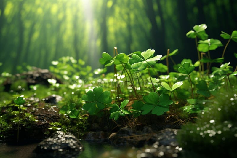 Highlight the Ecological Benefits of Shamrocks Stock Illustration