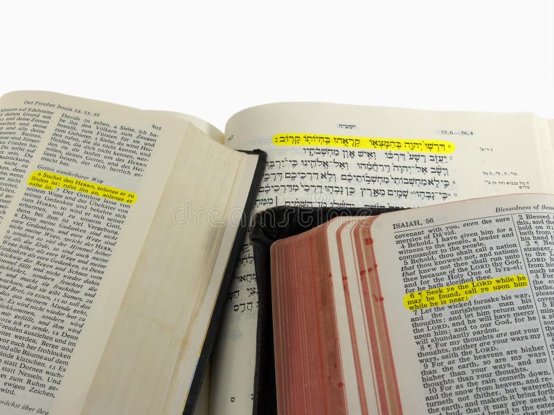 Highlighted Bible passage stock photo Highlighted Bible passage stock photo