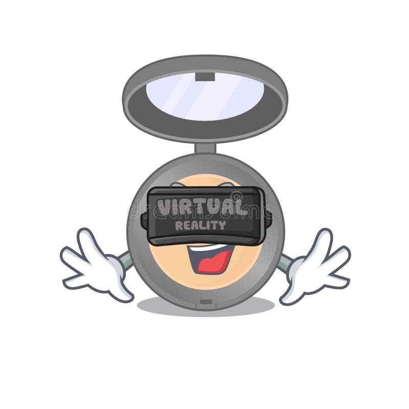 Highlighter Cartoon Image Play a Game with Virtual Reality Headset