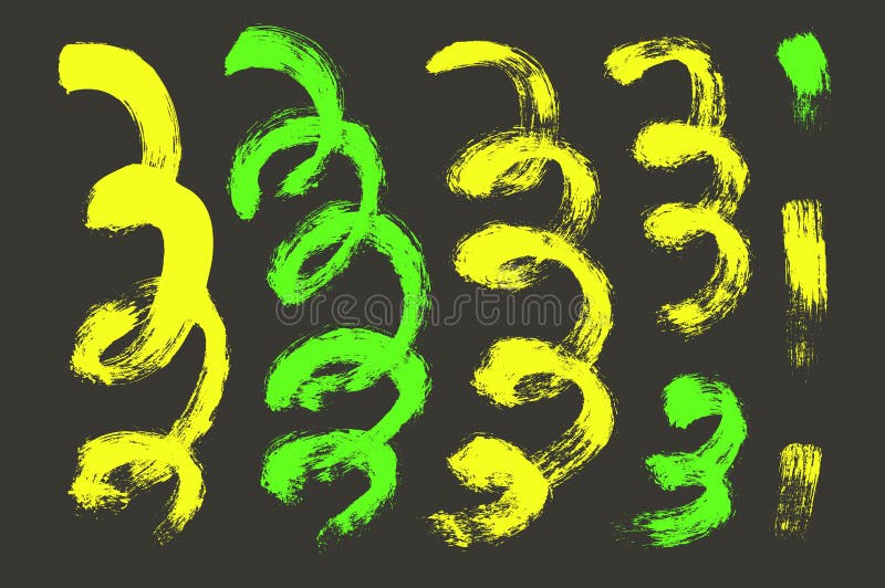 Highlights brush stroke paint squiggles lines. Hand drawn bright confetti. vector illustration