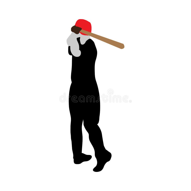 Baseball bat silhouette stock vector. Illustration of leisure 117975495