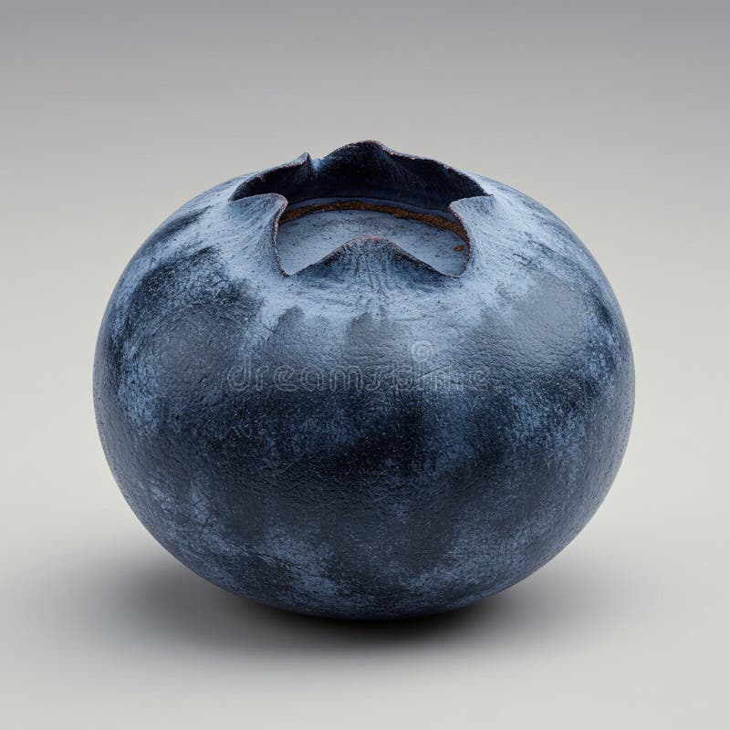 A highly realistic, AI-generated image of a single blueberry. The blueberry is perfectly royalty free illustration