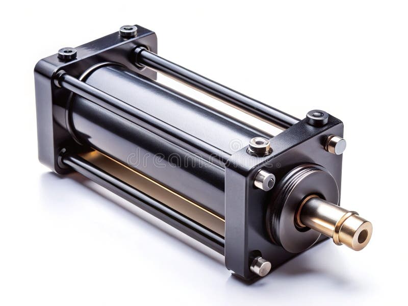 HighPerformance Industrial Black Hydraulic Cylinder Pump for Robust Machinery Applications royalty free illustration