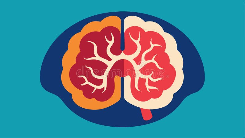 Un tomograf de înaltă rezoluție care prezintă semne de atrofie cerebrală și ventricule extinse ca rezultat al hipertensiunii netra royalty free illustration