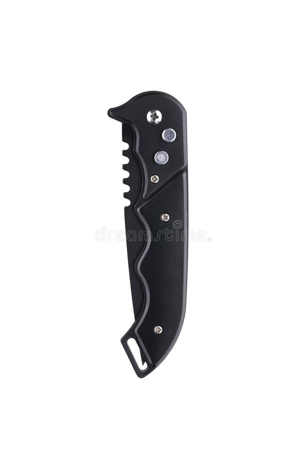 Hight quality black brutal pocketknife multitool folded stock photography