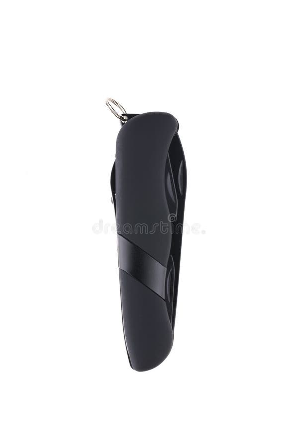 Hight quality black brutal pocketknife multitool folded stock images